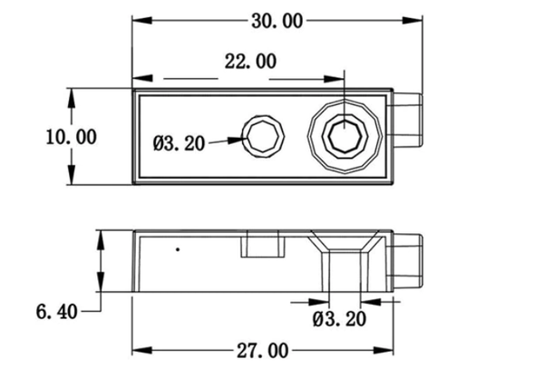 Induktiver Miniatur Näherungsschalter / Sensor 10 - 30 Volt PNP 4 mm IP68
