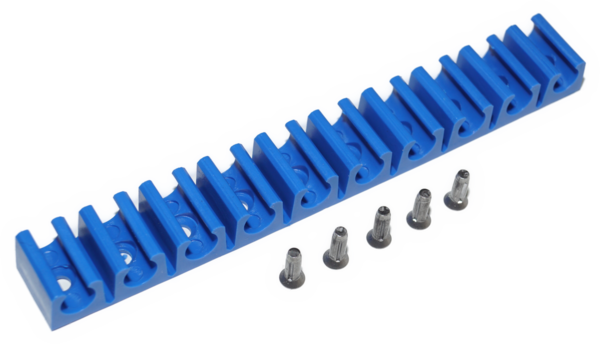 Schlauchklemmleiste 10-Fach für Pneumatikschlauch 4, 6, 8 mm