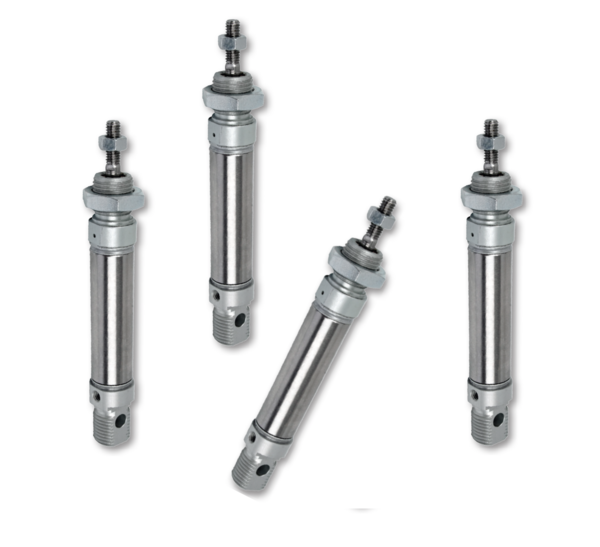 Pneumatikzylinder ISO 6432 Einfachwirkend Kolbendurchmesser 20 mm Hub 10 - 50 mm