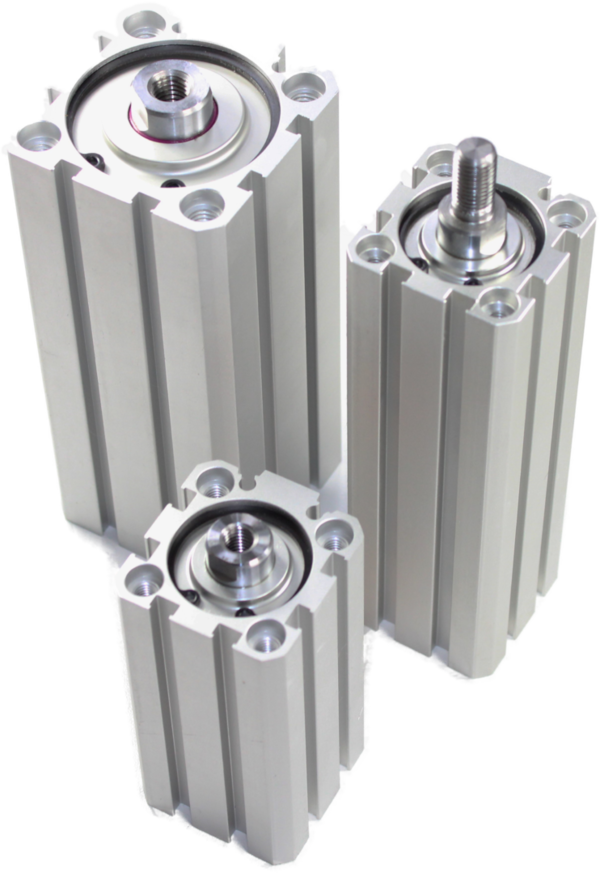 ISO 21287 Pneumatikzylinder, doppeltwirkend, Kolben 100 mm, Hub 10 - 200 mm