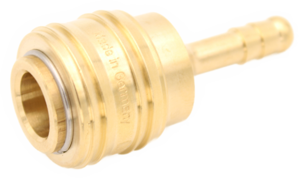 Kupplungsdose (NW7,2) mit Schlauchtülle 6mm, 8mm, 9mm, 10mm, 13mm Schlauch, Messing