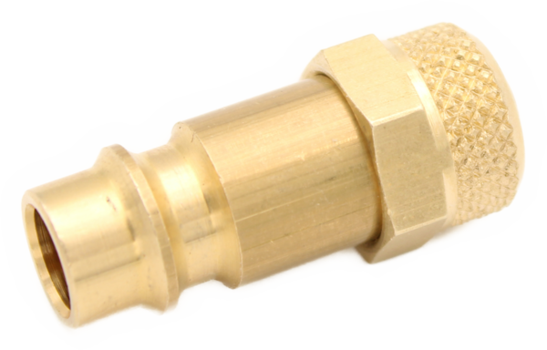Kupplungsstecker (NW7,2) 6mm, 8mm, 10mm, 12mm mit Überwurfmutter, Messing