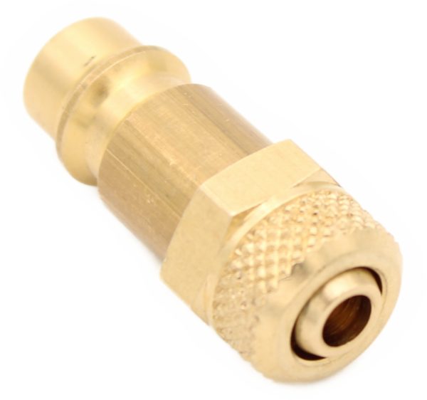 Kupplungsstecker (NW7,2) 6mm, 8mm, 10mm, 12mm mit Überwurfmutter, Messing