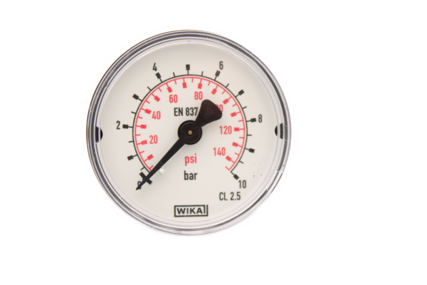 Wika Manometer waagerecht (KU/Ms), 50mm, 0 bis 10 bar, G 1/4" Typ 111.12